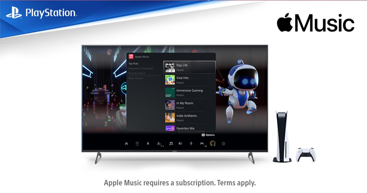 Sony giver sammen med Apple Apple Music til PlayStation 5-ejere i seks måneder, hvis de ikke har brugt tjenesten før.