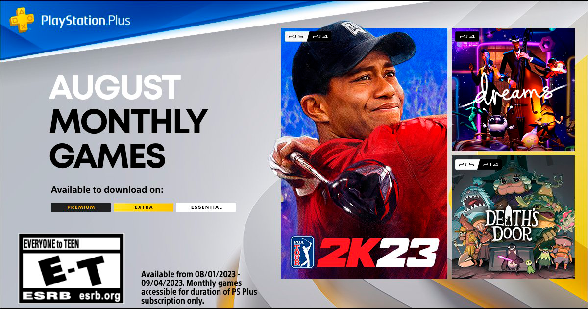 Det er ret godt: PlayStation Plus-abonnenter vil modtage PGA Tour 2K23, Dreams og Death's Door i august.