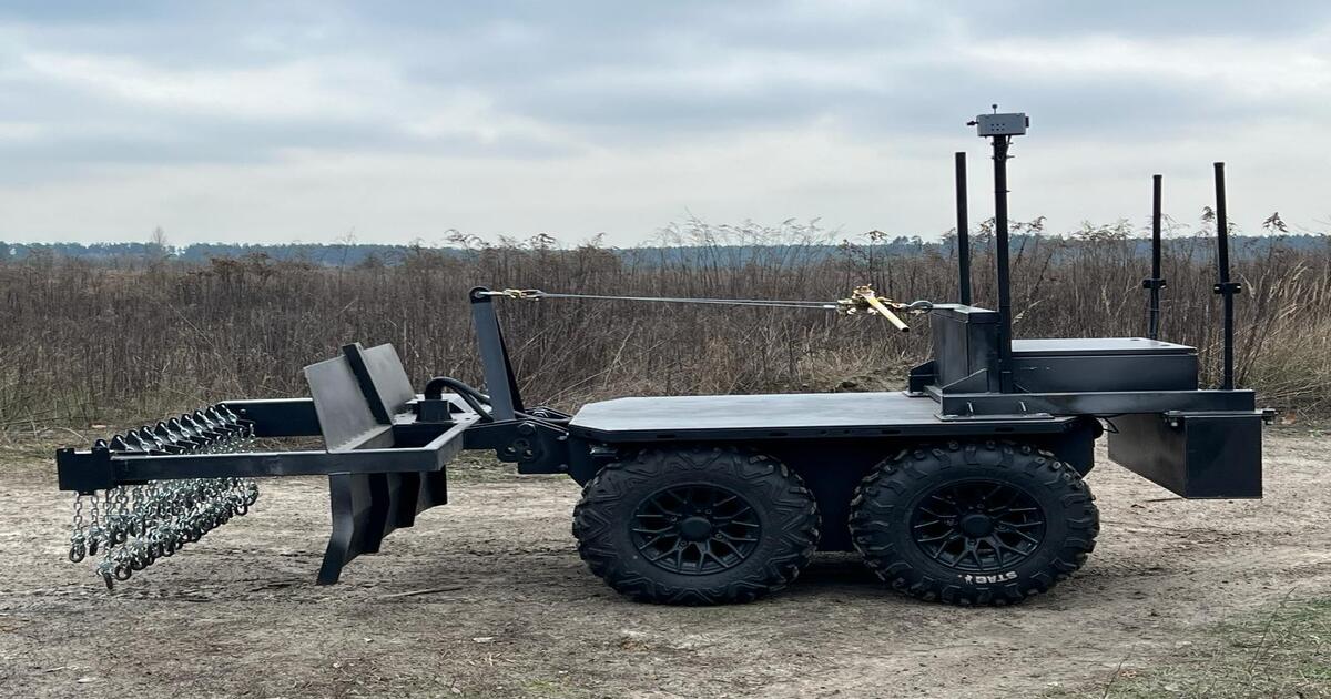 Ratel Deminer ubemandet køretøj til minerydning skabt i Ukraine