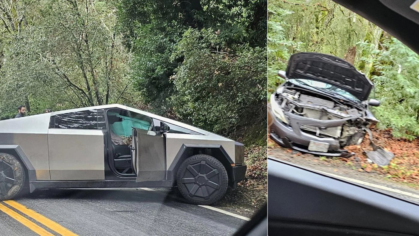 Tesla Cybertruck-elbilen har allerede været ude for en ulykke