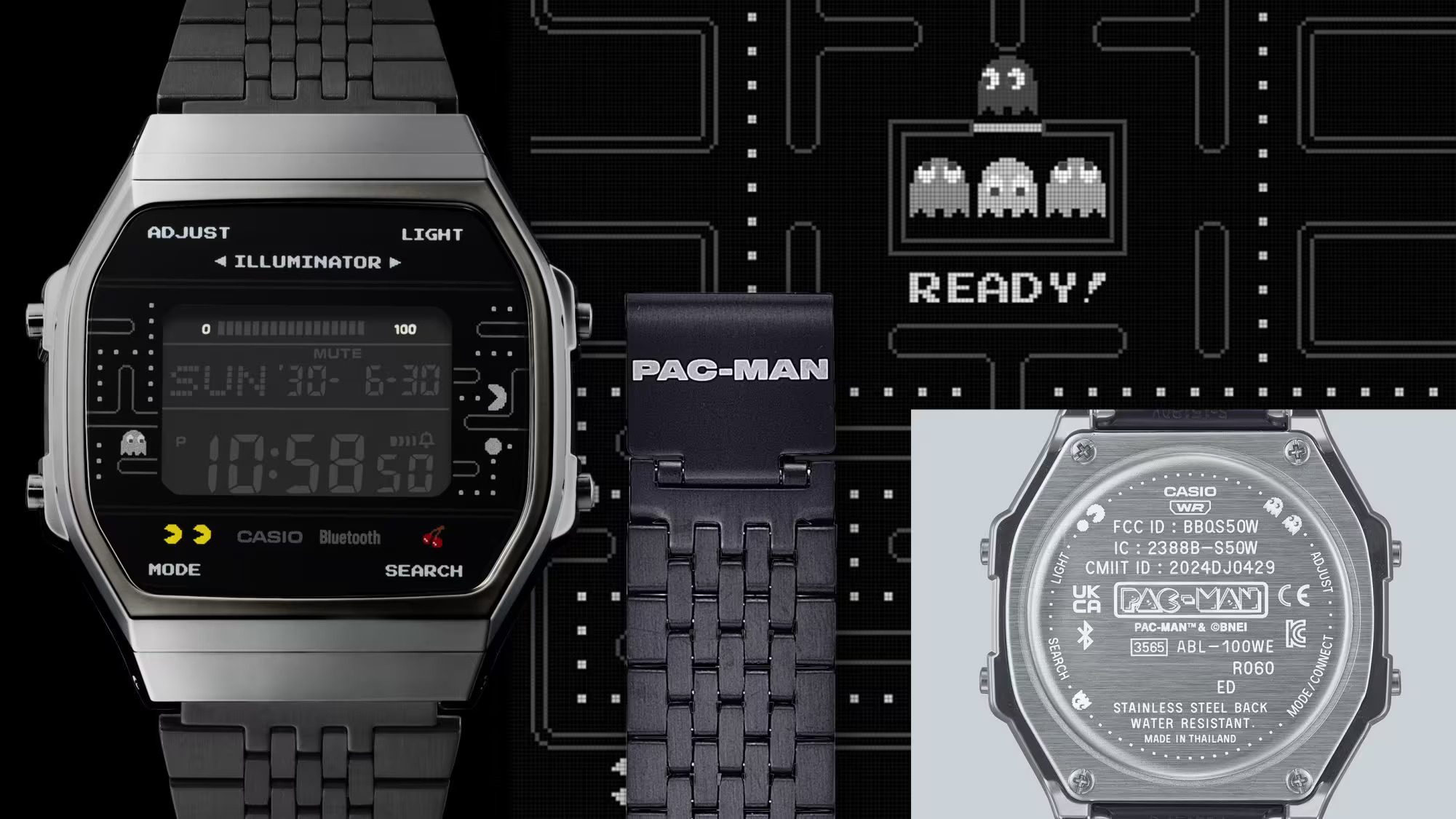 Casio afslører officielt ABL-100WEPC-1B ur i Pac-Man-stil med Bluetooth og skridtmåler i USA