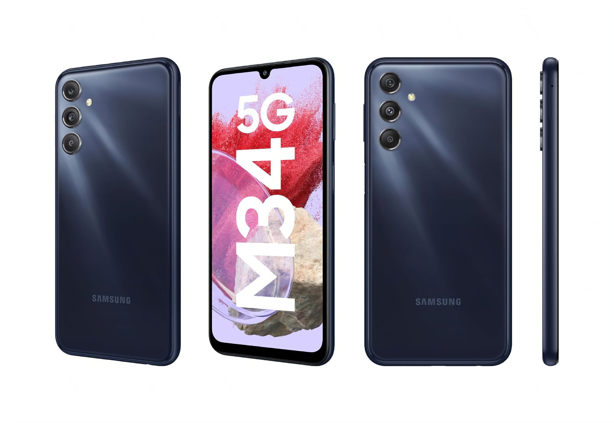 120Hz AMOLED-skærm, Exynos 1280-chip og 6000mAh-batteri: Billeder og specifikationer af Samsung Galaxy M34 5G er dukket op online