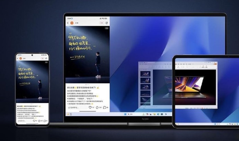 Xiaomi har afsløret mulighederne for at dele Redmi K70-smartphones og Redmi Book 2024-laptops med HyperOS