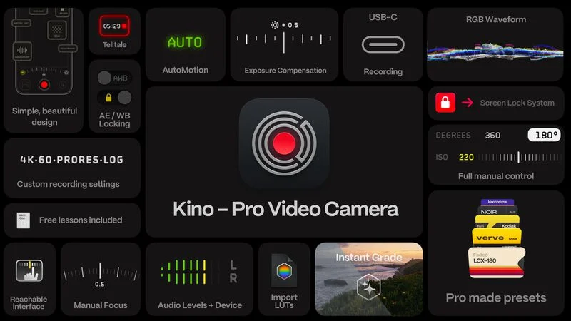 Halide Camera-teamet lancerer Kino Pro Video-appen