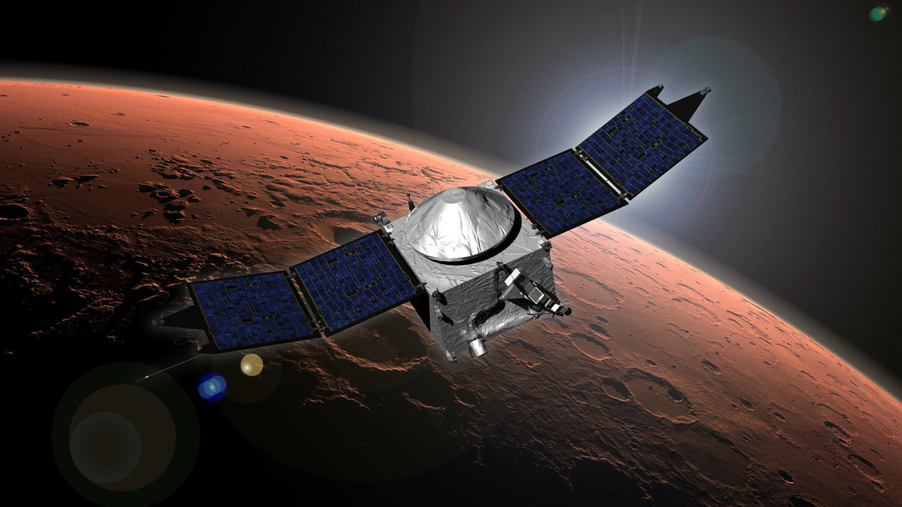 Manglen på solvind blæste Mars' atmosfære op og tredoblede den røde planets inducerede magnetfelt.