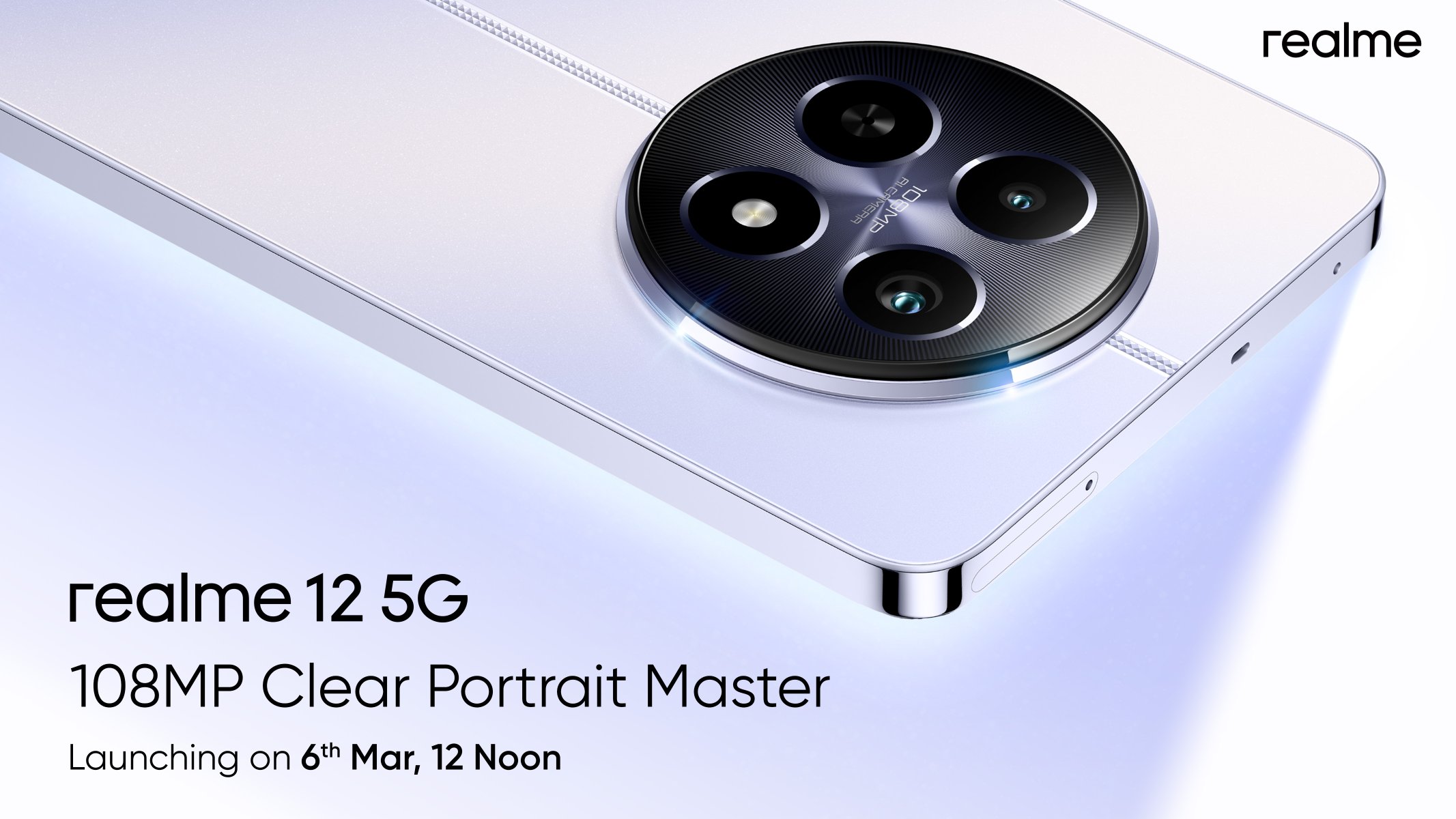 Det er officielt: Realme 12 med et 108 MP kamera får premiere den 6. marts.
