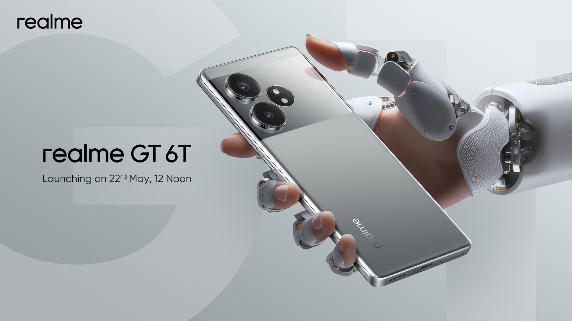 Det er officielt: realme GT 6T med 120Hz OLED-skærm, Snapdragon 7+ Gen 3-chip og 5.500 mAh batteri får debut den 22. maj.