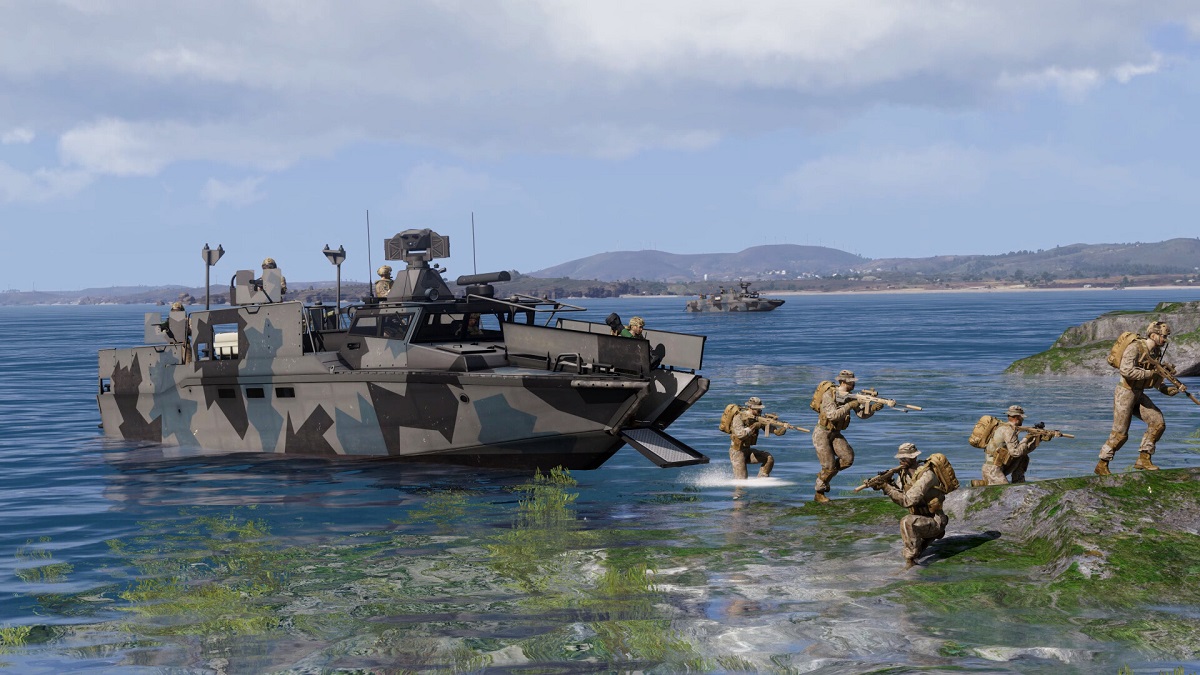 Expeditionary Forces add-on er blevet udgivet til Arma 3, som er dedikeret til marineinfanteri og vandkampe.