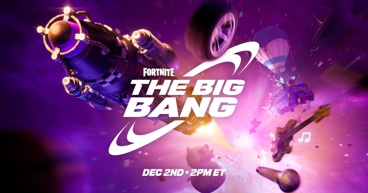 Den 2. december er Fortnite vært for The Big Bang-eventen, som markerer en ny begyndelse for spillet.