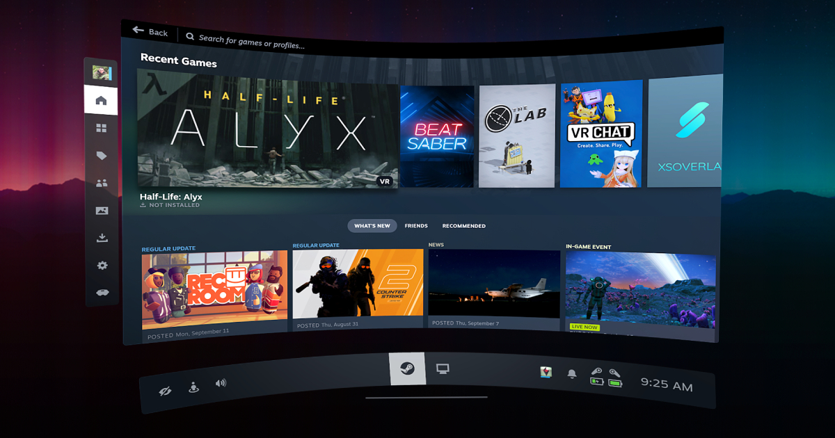 Valve udgiver Steam VR 2.0 beta, som tilføjer nye funktioner, integrerer Steam-funktioner og retter fejl