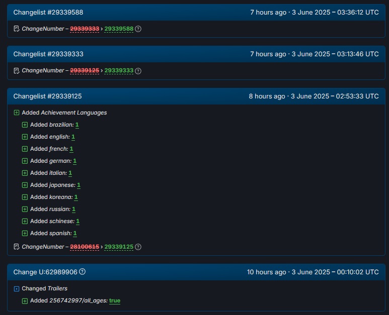 Screenshot af spillets SteamDB-side