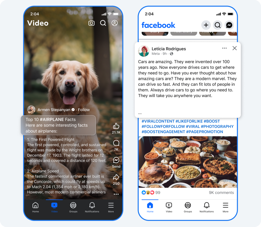 Distraherende billedtekster