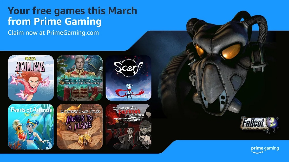 Prime Gaming-abonnenter får otte gratis spil i marts, herunder Fallout 2