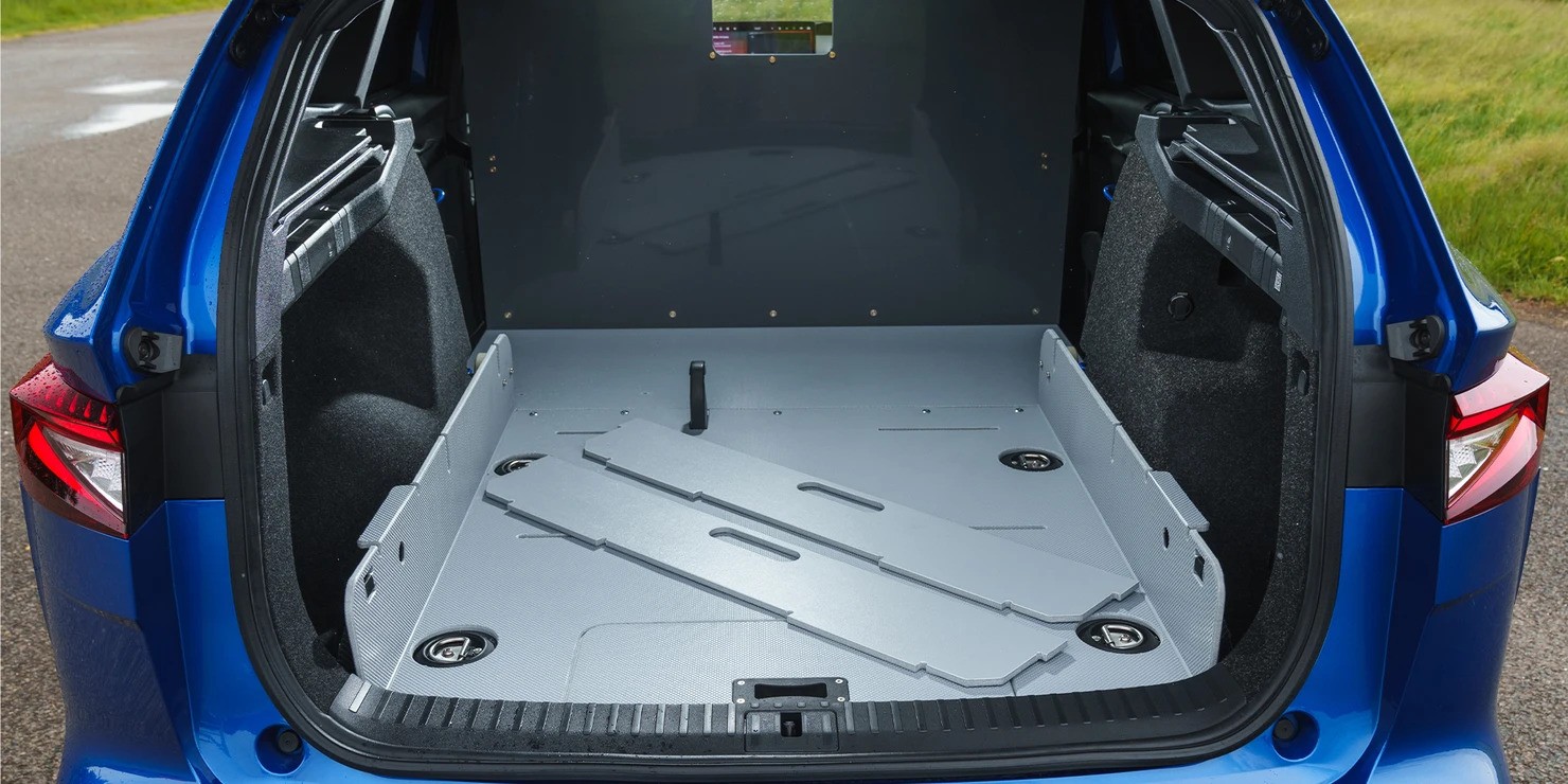 Enyaq Cargo interiør med redesignede indretningsdesign