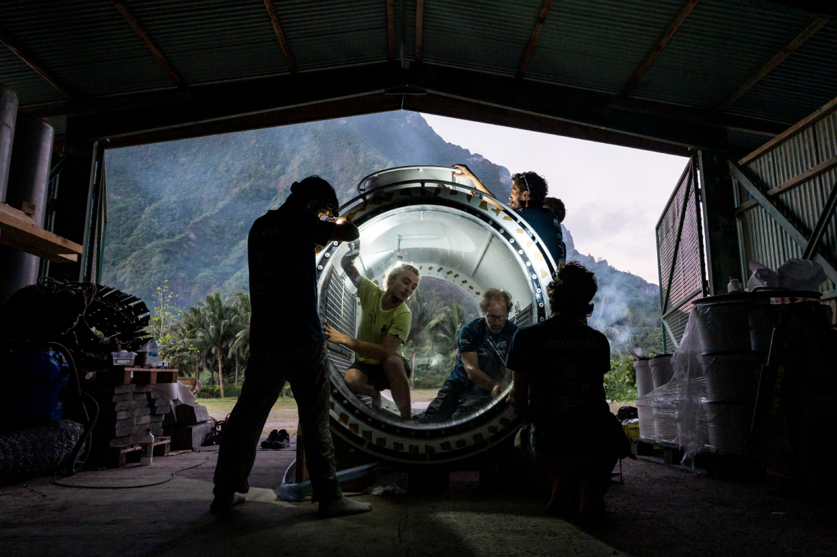 Interior of the capsule