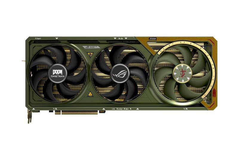 ROG Astral GeForce RTX 5080 DOOM Edition grafikkort bagpanel