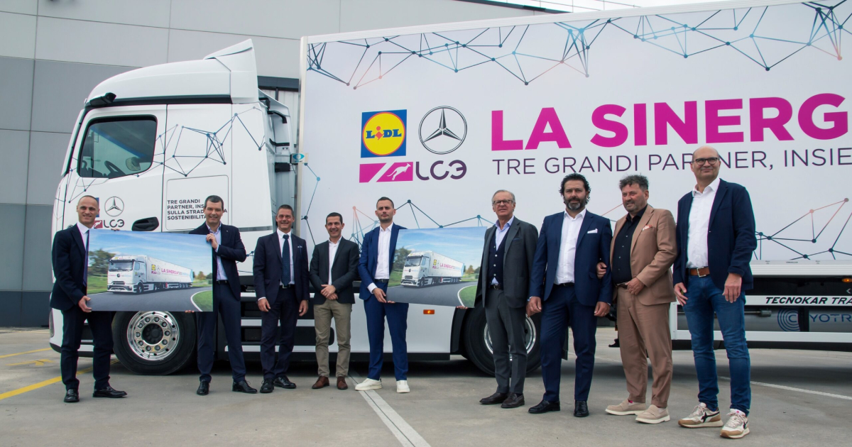 Lidl Italia er det første selskab i Italien med en helt elektrisk Mercedes-Benz eActros 600
