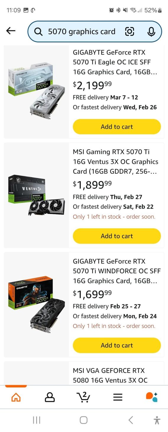 Tilpasset version af GeForce RTX 5070 Ti
