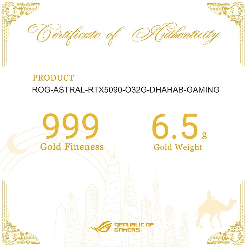 RTX 5090 guld grafikkort