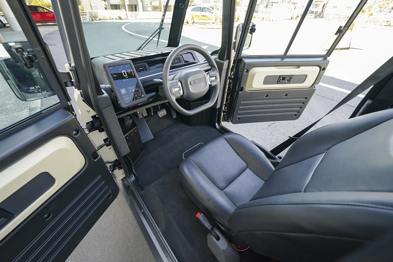 Fra bagenden af mibot mini EV.