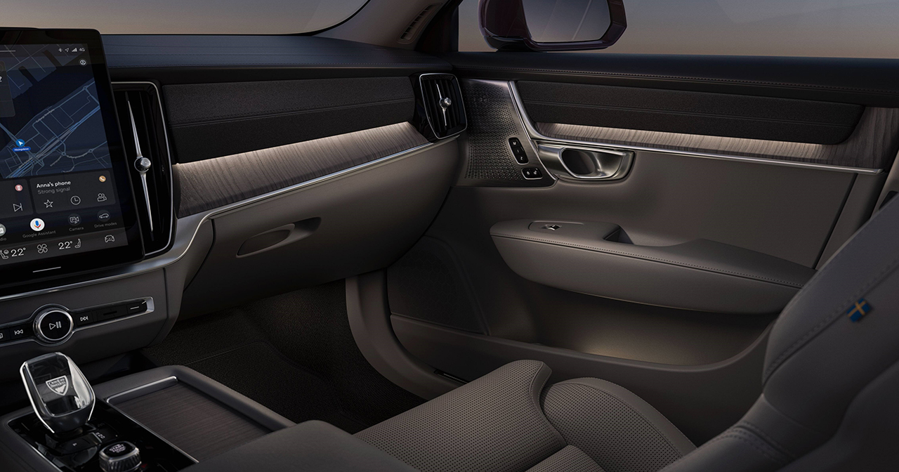 Kosmetiske ændringer i interiøret af den opdaterede Volvo S90
