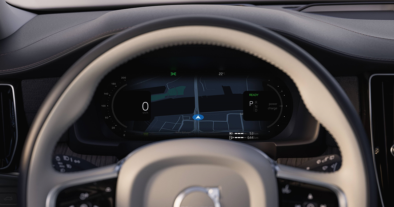 Større skærm til multimediesystemet på den opdaterede Volvo S90