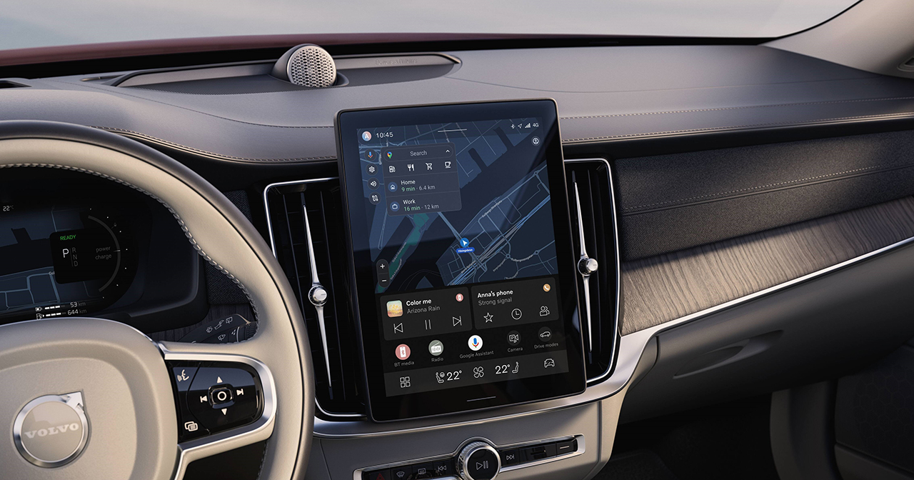 Interiør af den opdaterede Volvo S90 med forbedret støjdæmpning