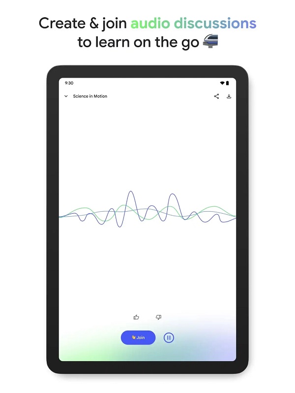 Billede af den fjerde skærm af NotebookLM-applikationen