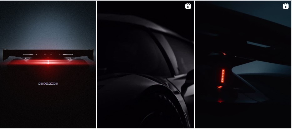 Screenshot af teasere på Koenigseggs Instagram-side