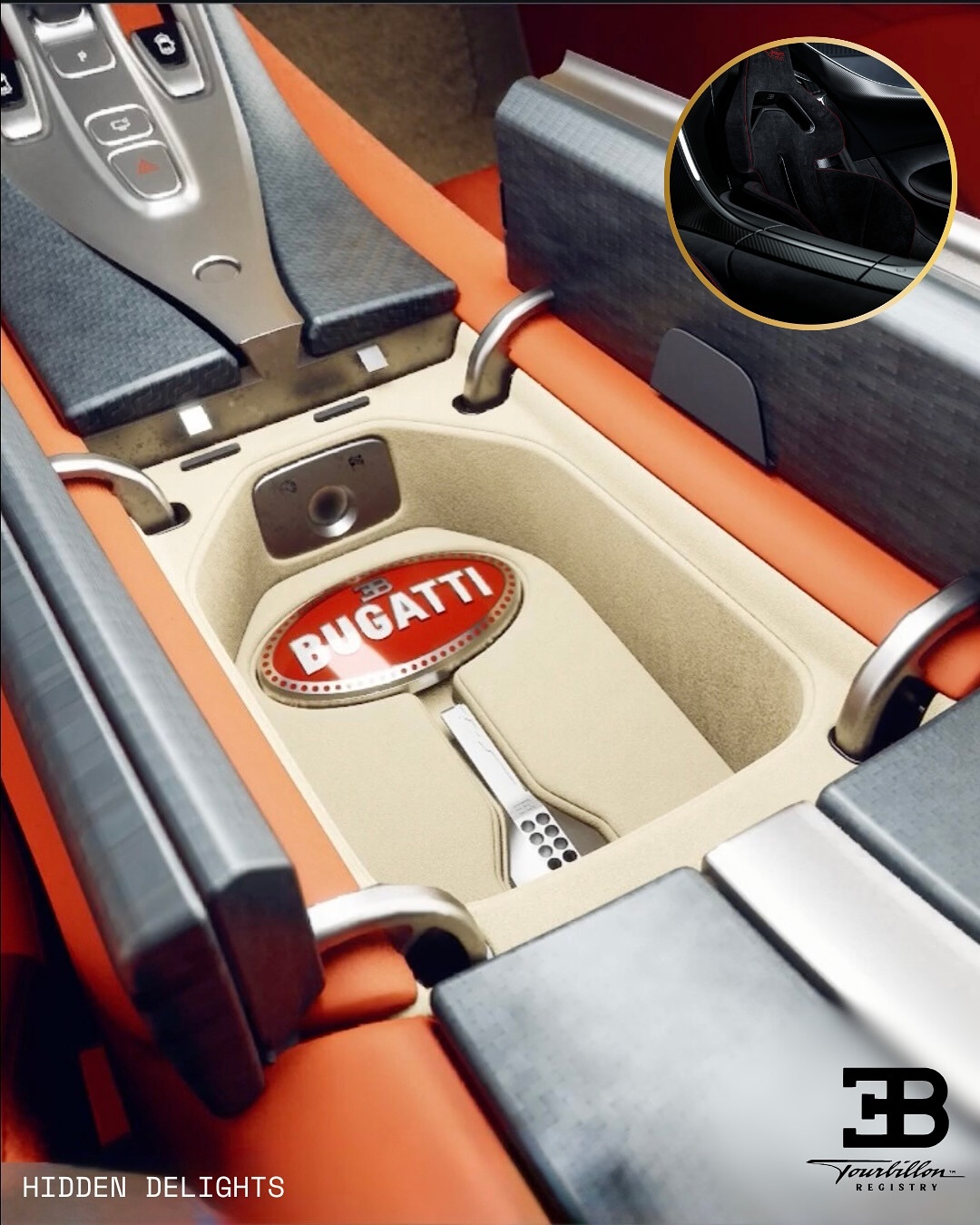 Indholdet af Bugatti Tourbillon midterkonsol