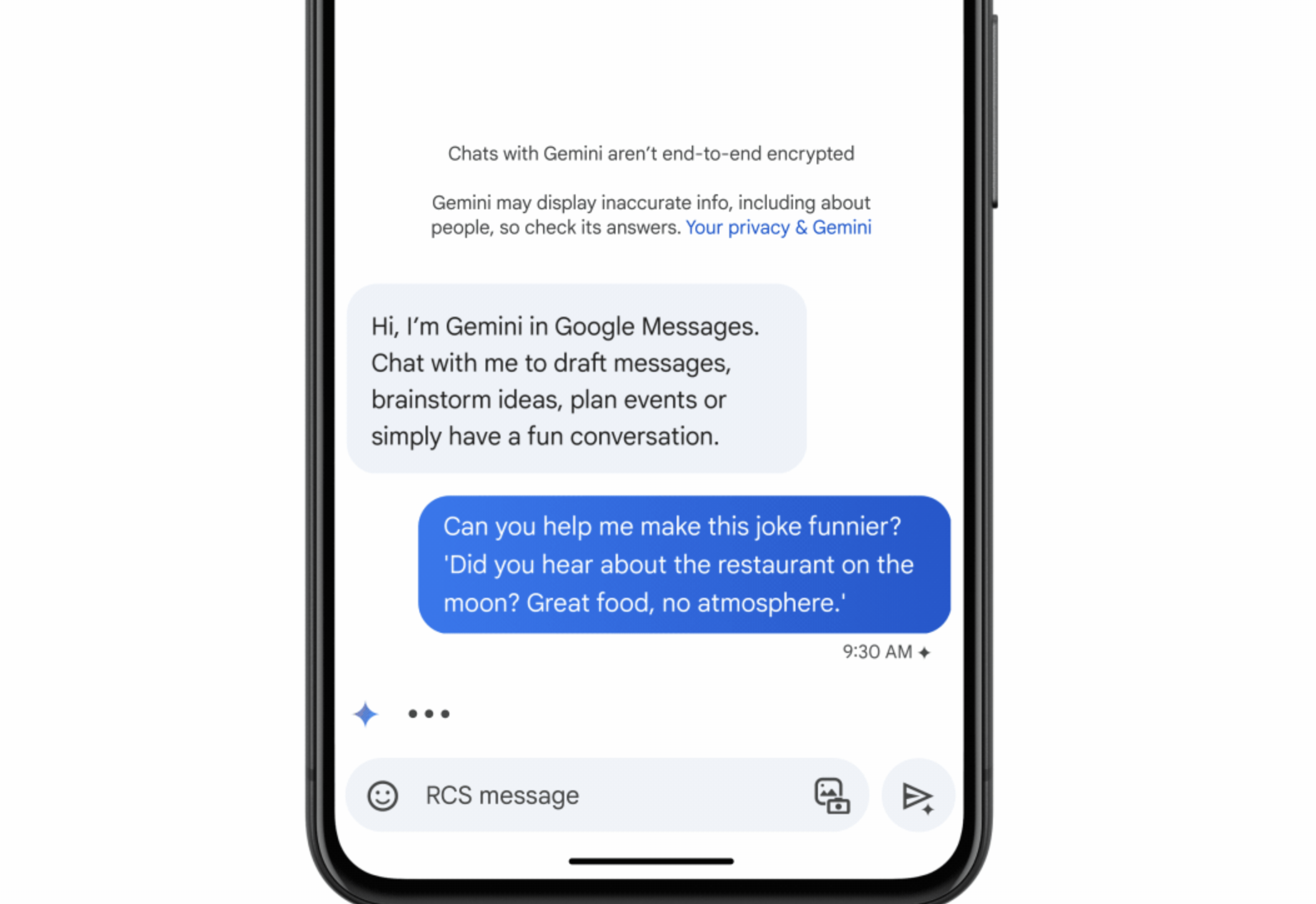 Google har integreret chatbotten Gemini i appen Beskeder og tilføjet AI-baseret generering af tekstresuméer til Android Auto.