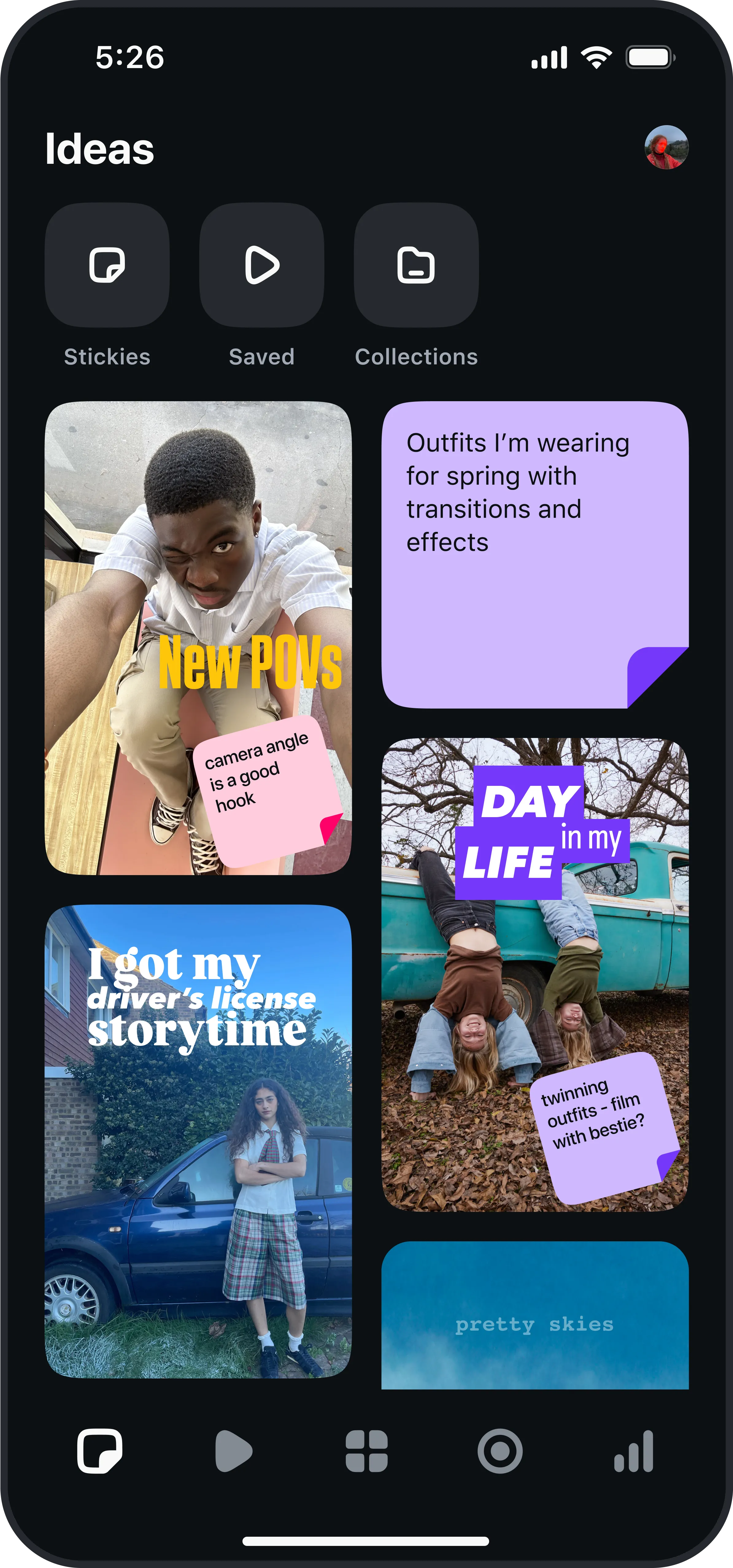 Editing features in the Edits app