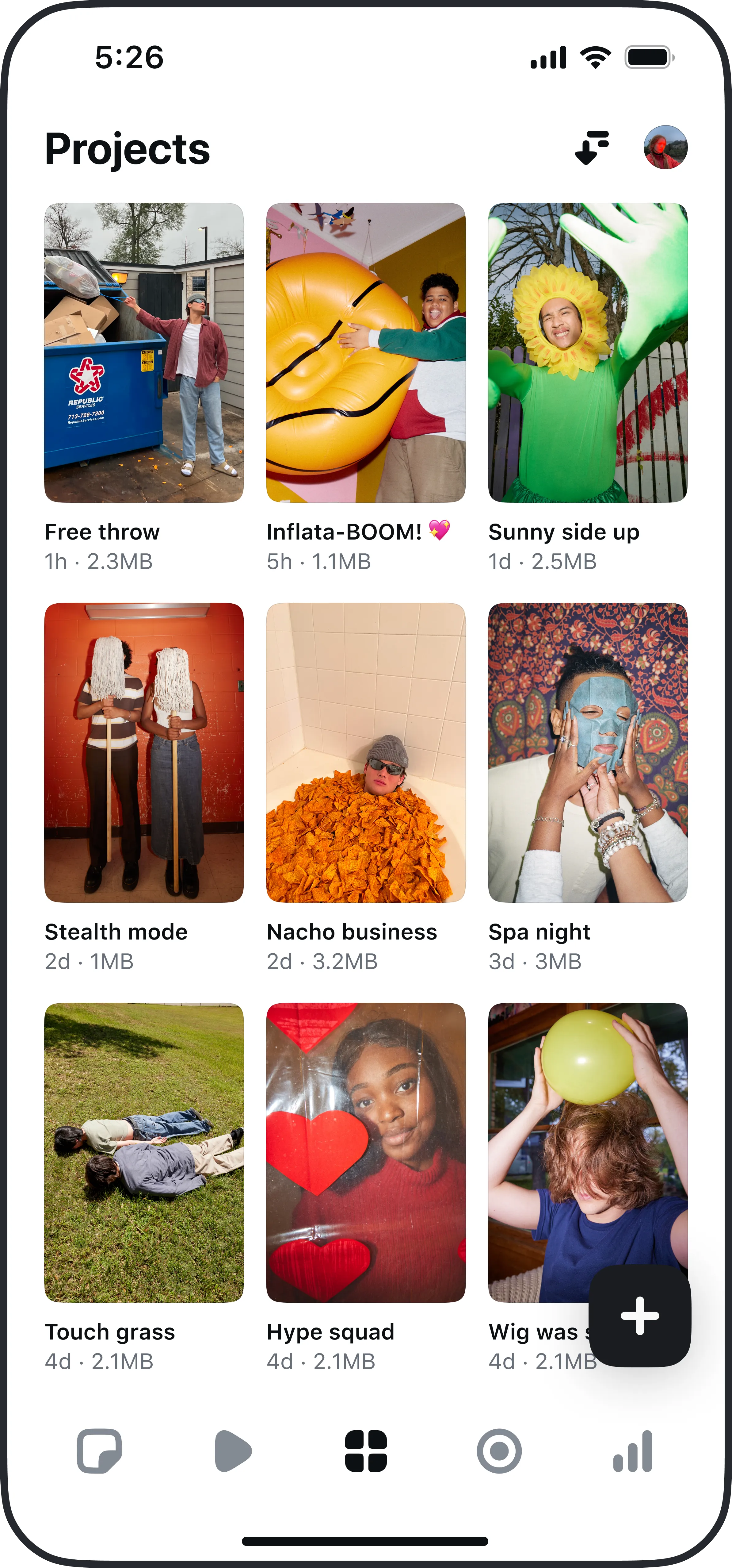 Video editing preview in Edits