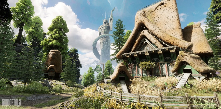 En malerisk landsby og en fæstning af kampmagikere på de nye screenshots af shooteren Immortals of Aveum. Billederne viser fremragende grafik og en unik atmosfære i spillet.-4