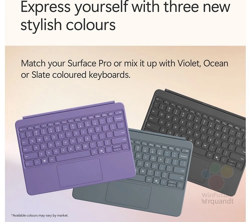 Surface Pro 12 med et stativ på bagpanelet