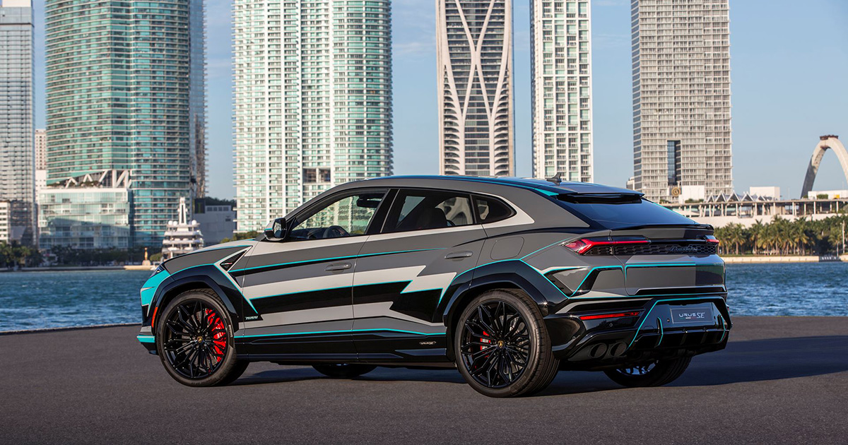 En del af den unikke lakering af Lamborghini Urus SE