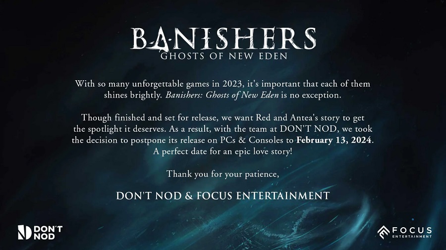 Konkurrencen har vist sig at være for alvorlig: udviklerne af Banishers: Ghosts of New Eden har annonceret en udskydelse af udgivelsen. Don't Nod Studios frygter konkurrence for deres spil med Marvel's Spider-Man 2, Alan Wake 2 og Assassin's Creed Mirage.-2
