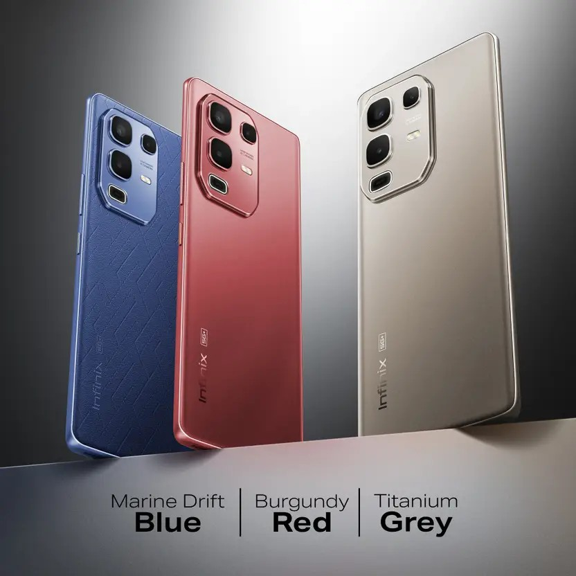 Farverne på smartphonen Infinix Note 50s 5G+. Illustration: Infinix