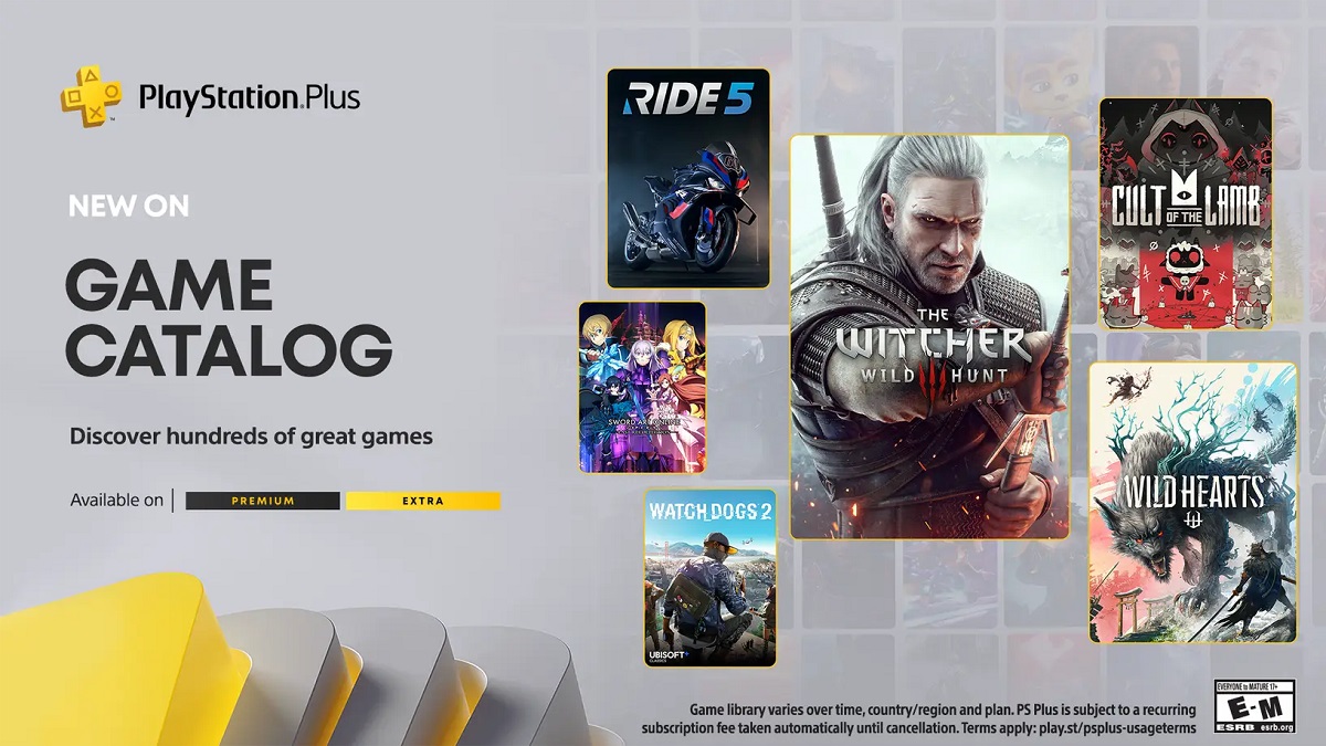 The Witcher 3, Cult of the Lamb, Watch Dogs 2 og flere fra det nye udvalg af spil er allerede tilgængelige for PlayStation Plus Extra- og Premium-abonnenter.