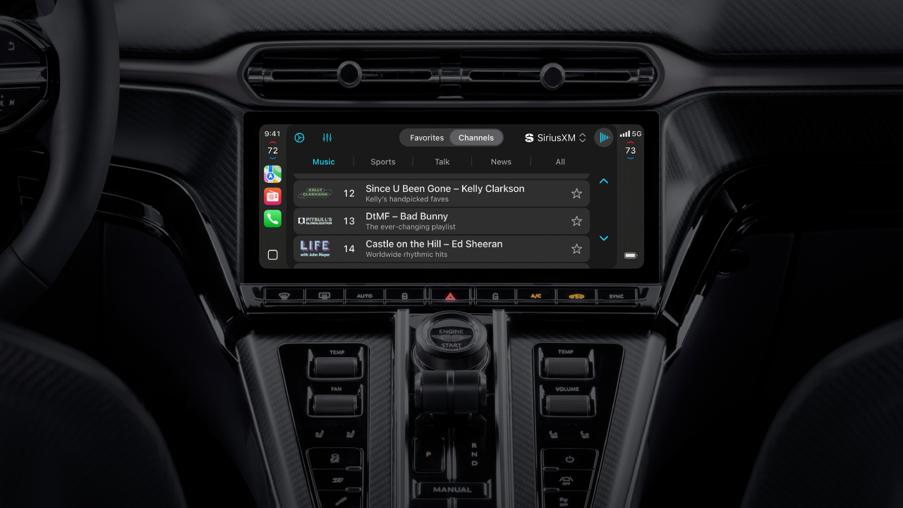 CarPlay Ultra instrumentbræt med radio
