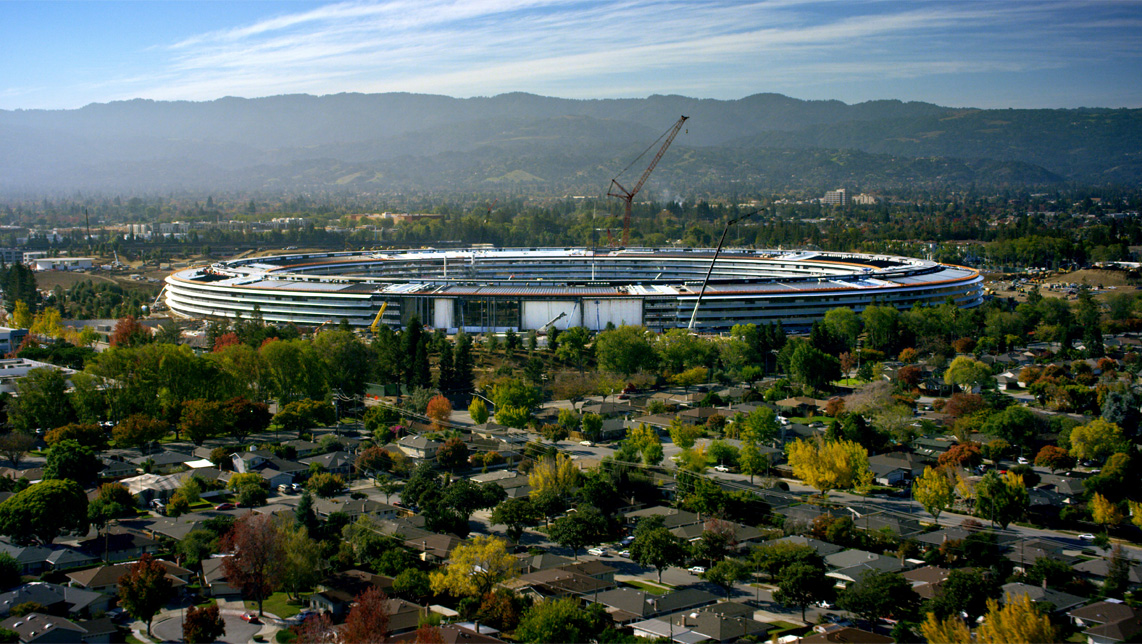 Luftfotografering af Apple Park