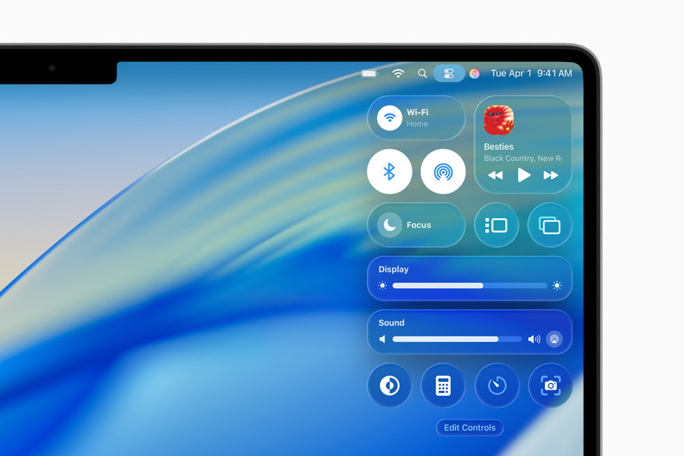 macOS Tahoe 26 - Kontrolcenter