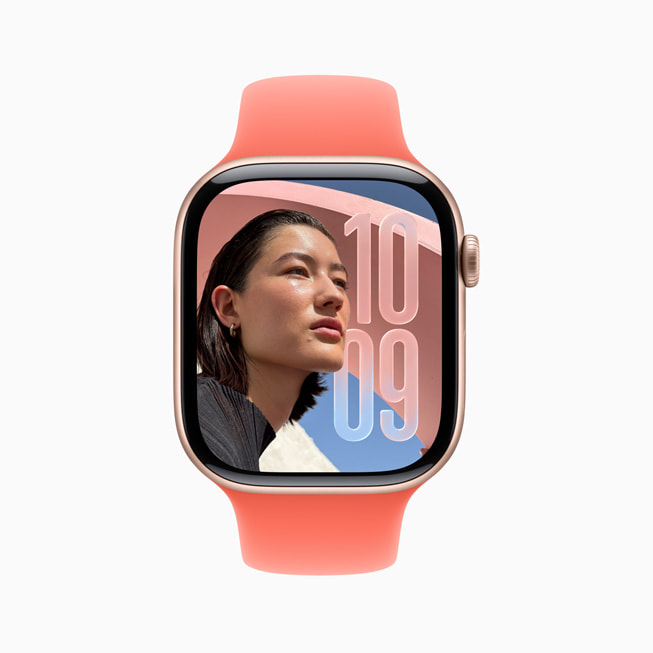 Photos Face ur ansigt med Liquid Glass i watchOS 26