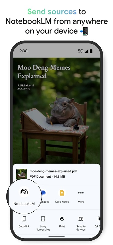 NotebookLM interface