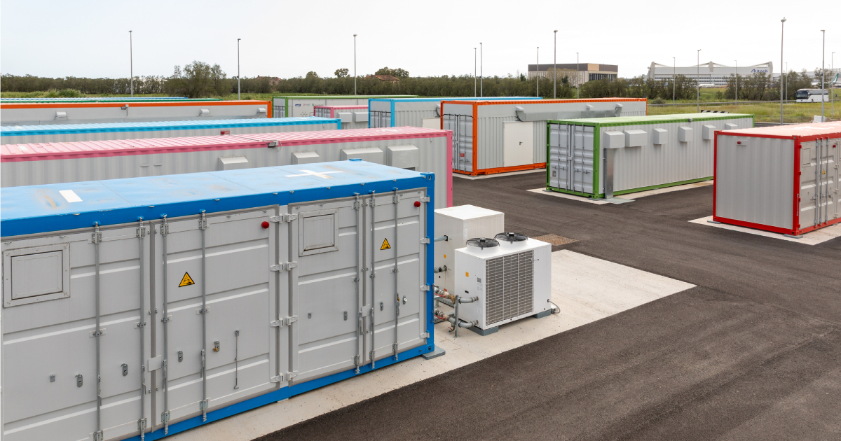 Energilagringssystem ved Fiumicino Lufthavn