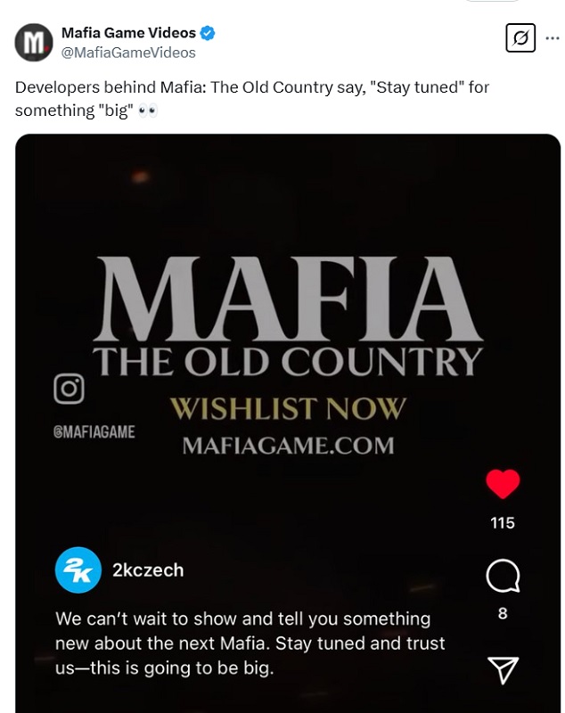 Mafia: The Old Country teaser.