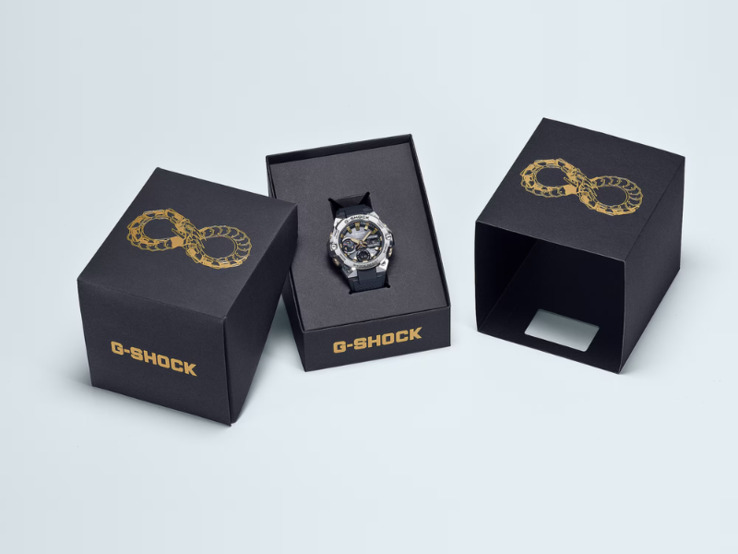 G-Shock G-Steel GST-B400CX-1AJR з візерунком зміїної шкіри