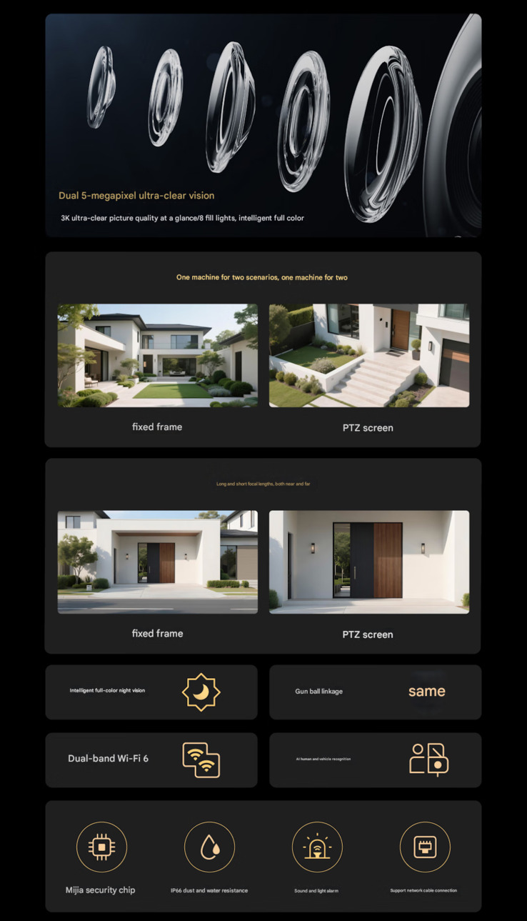 Egenskaber ved Xiaomi Outdoor Camera 4 overvågningskamera