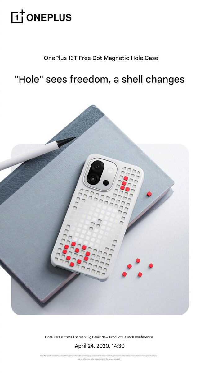 OnePlus 13T størrelse sammenligning