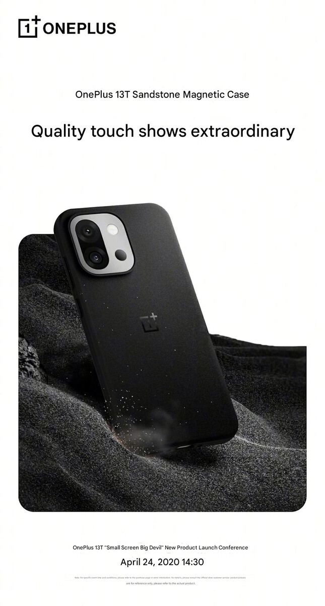 OnePlus 13T størrelse sammenligning